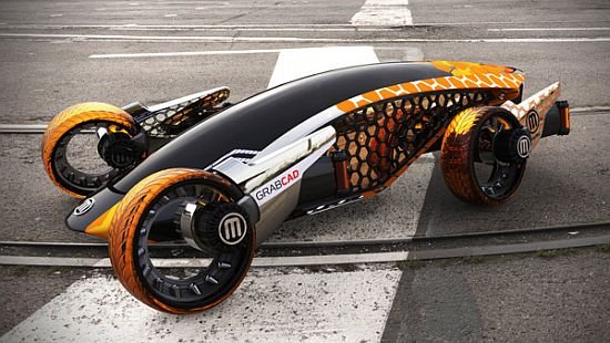 Mẫu concept của một chiếc xe được chế tạo bằng công nghệ in 3D.